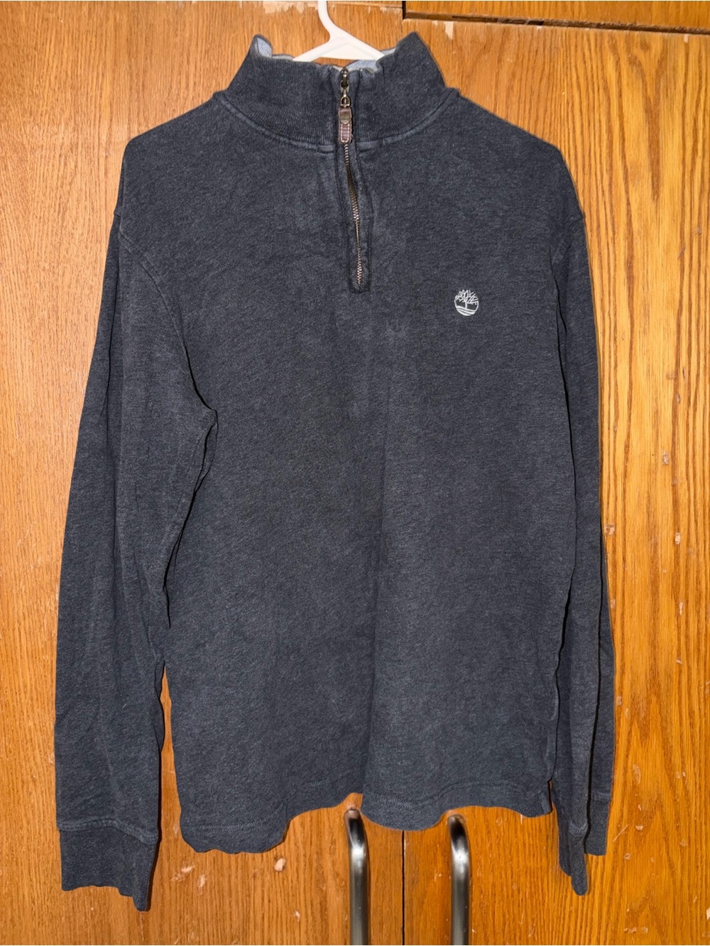 Timberland Men's Dark Charcoal Half-Zip Sweater